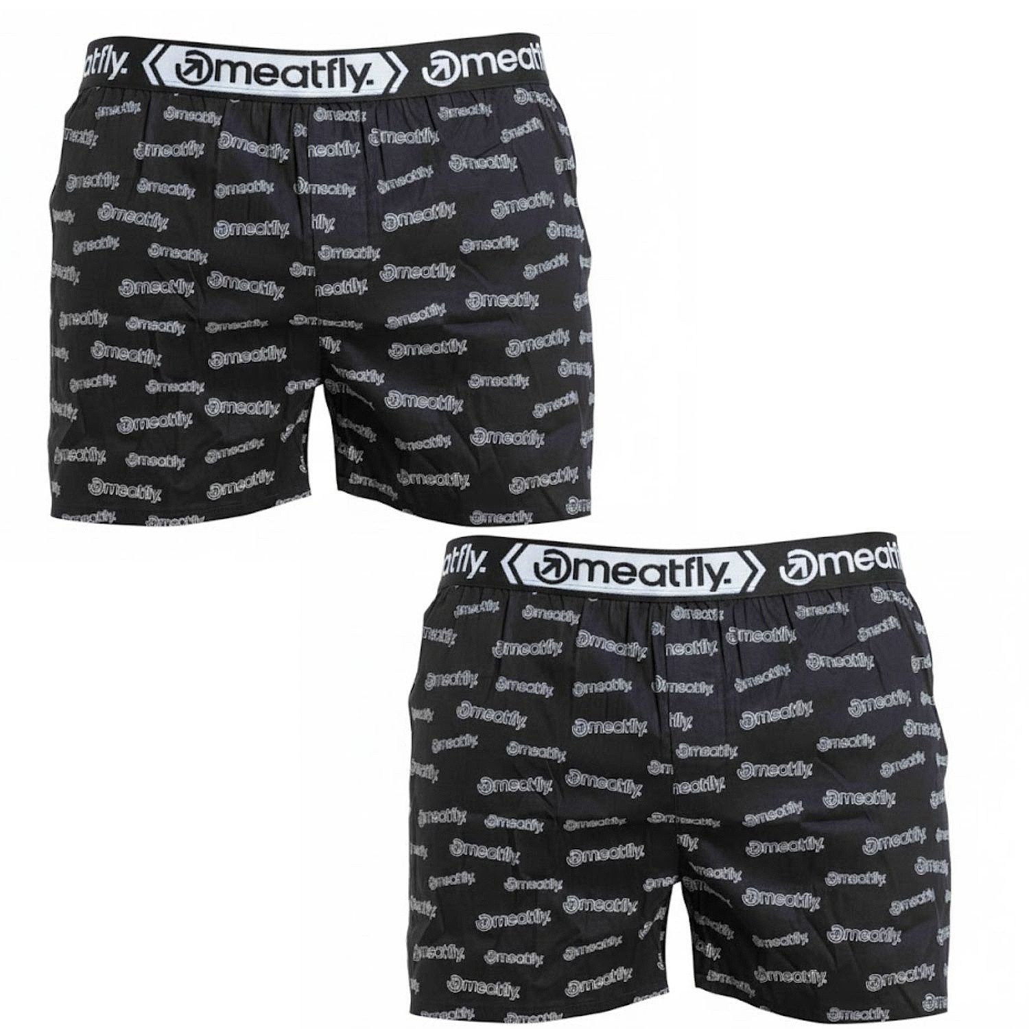 short Meatfly Gigi 2 Pack - Black/White - men´s