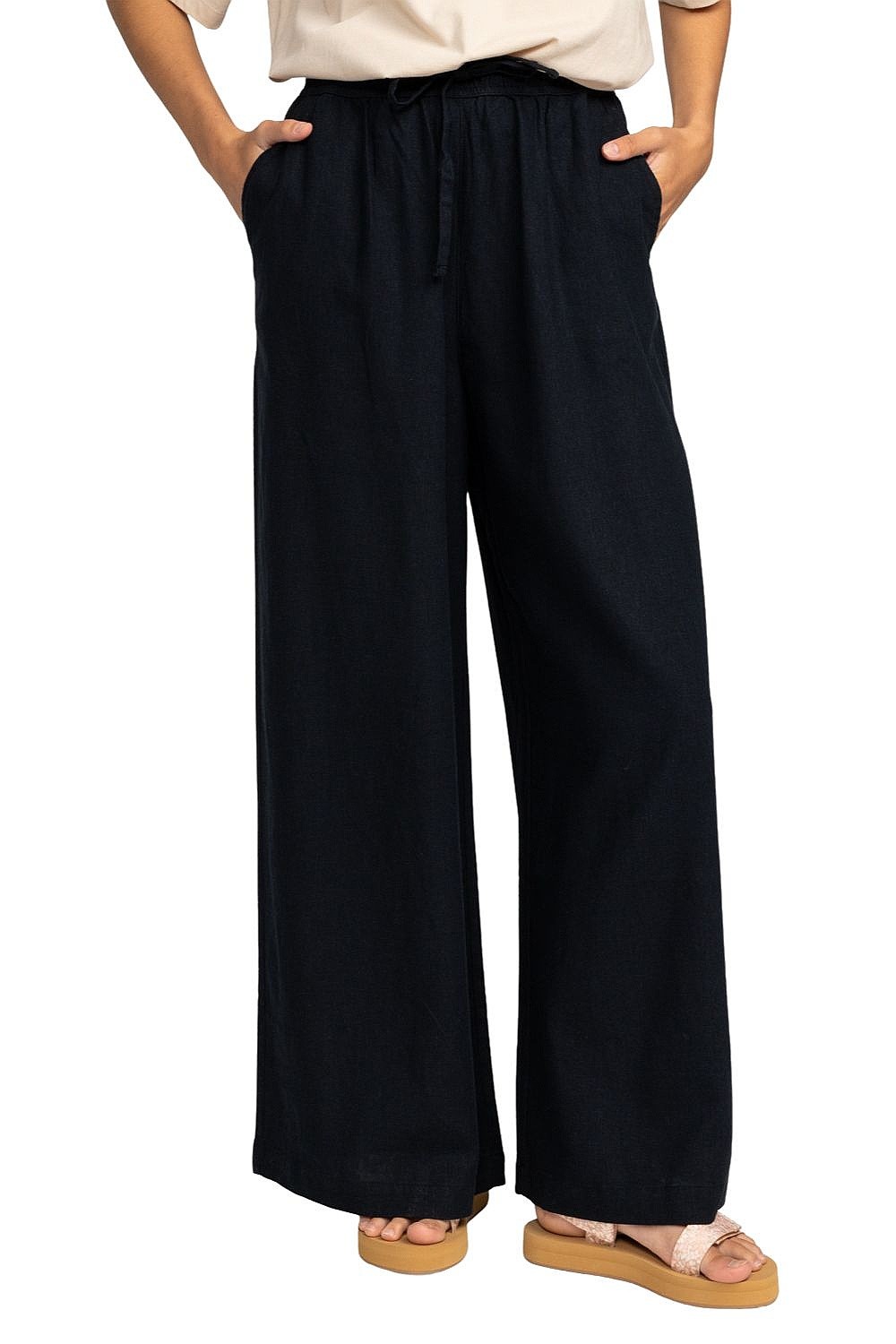 nohavice Roxy Lekeitio Break Mid - KVJ0/True Black - women´s