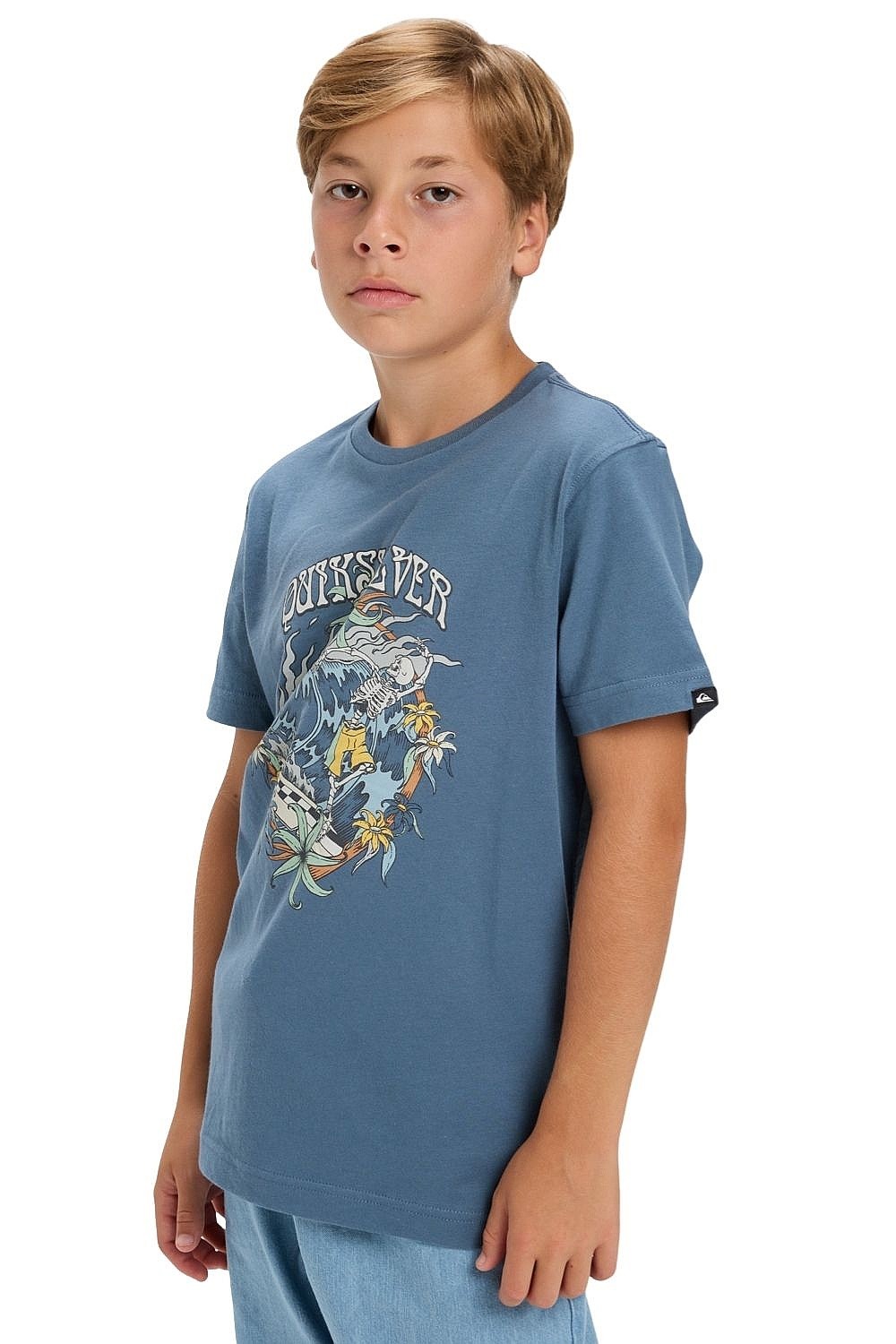 T-shirt Quiksilver Ev In Waves - BND0/China Blue