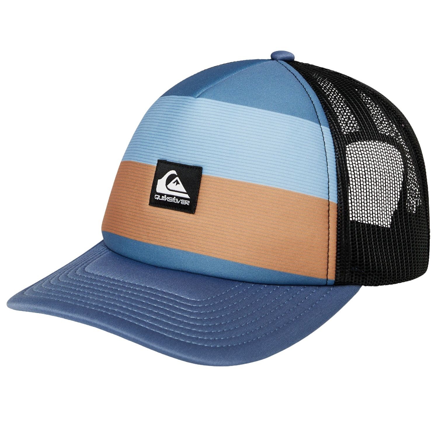 casquette Quiksilver Emu Coop Trucker - BND8/China Blue Reconnect Stripe - men´s