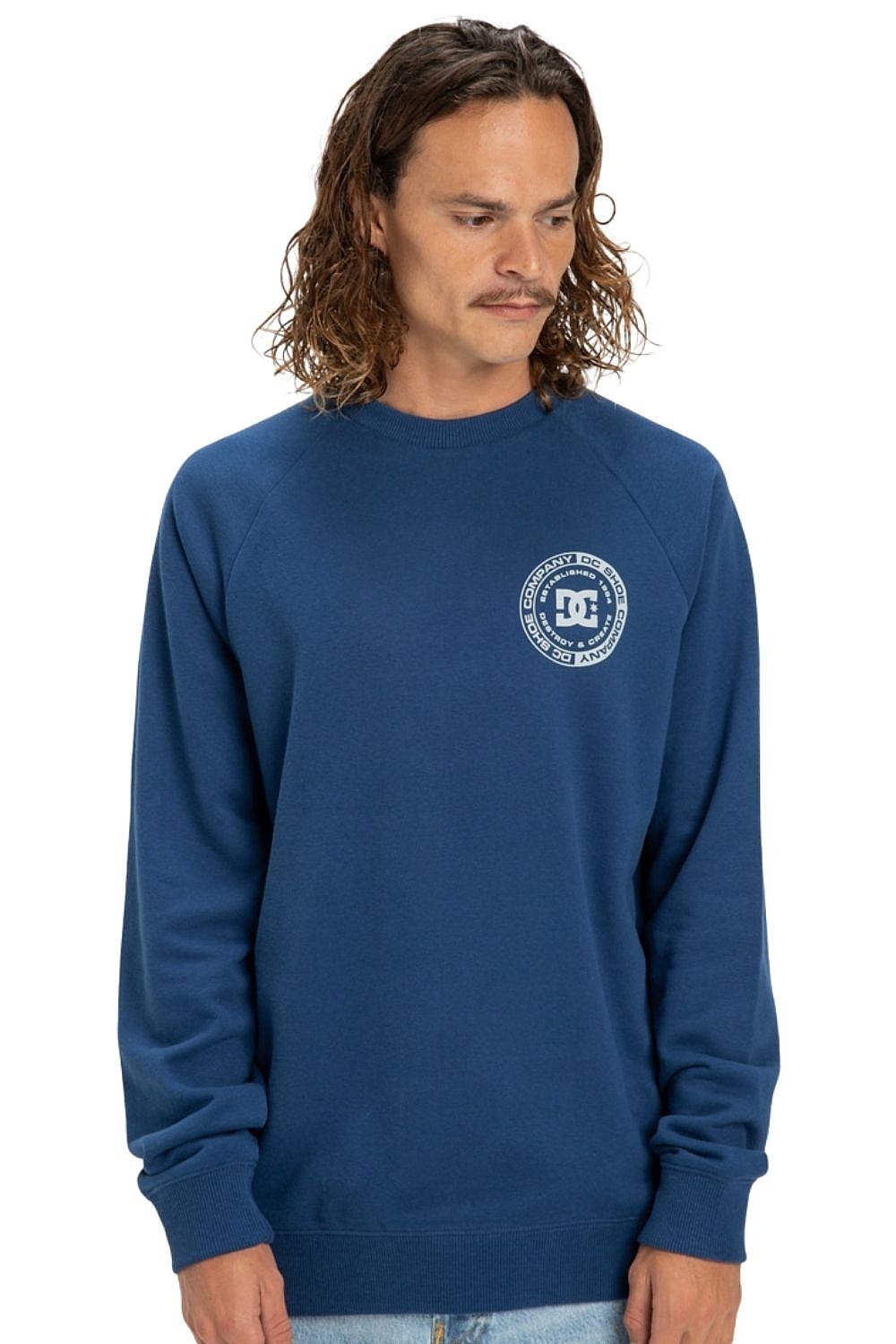 mikina DC Corpo Raglan Crew - BSW0/Estate Blue - men´s