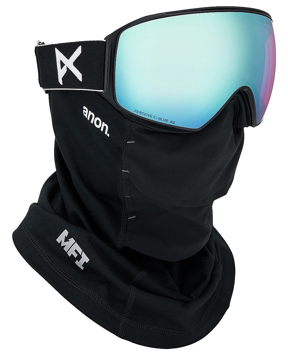 masque de ski  Anon M4 Toric MFI Face Mask - Black/Perceive Variable Blue