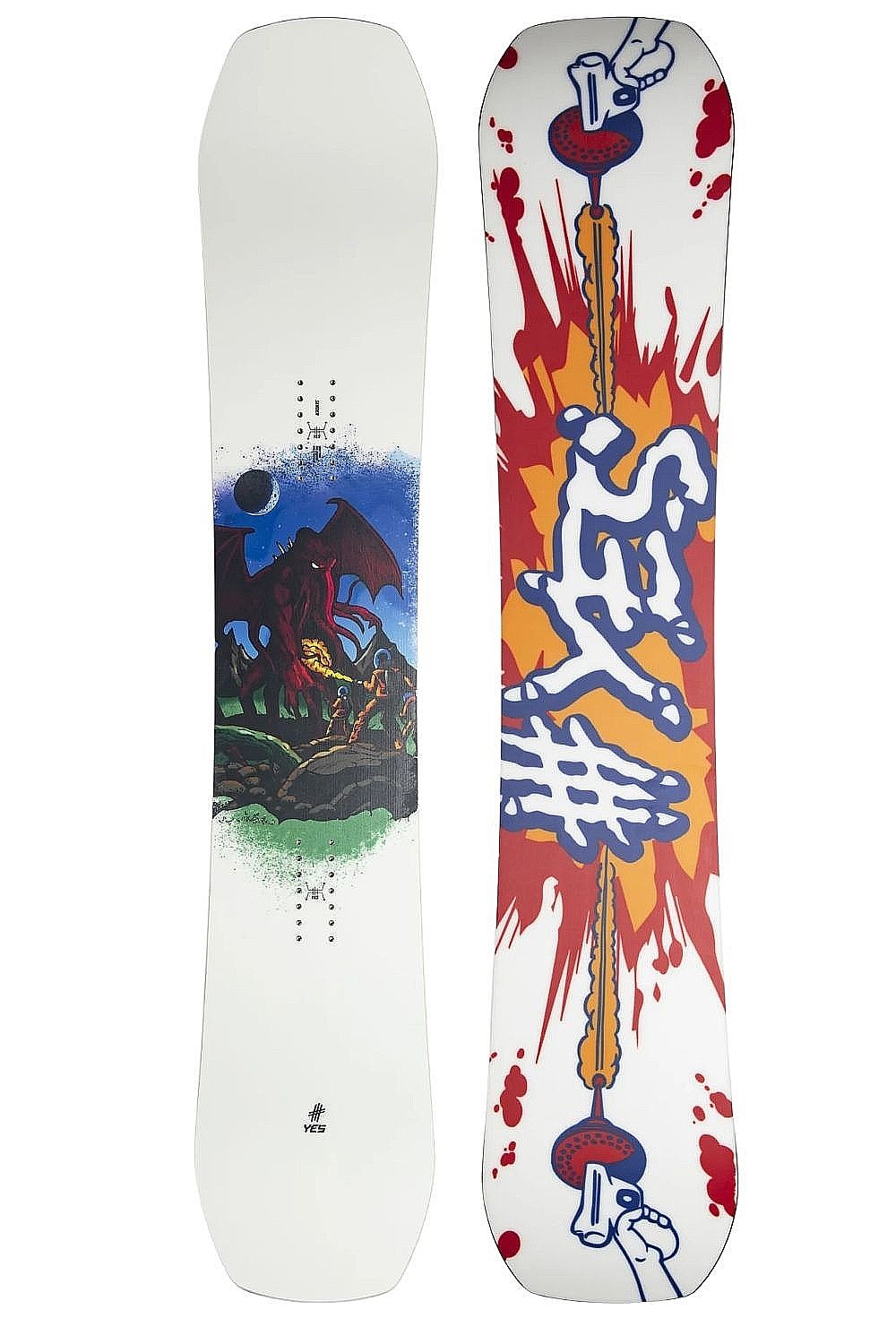 Snowboard Yes Sender Jib Camber Wide - White - men´s