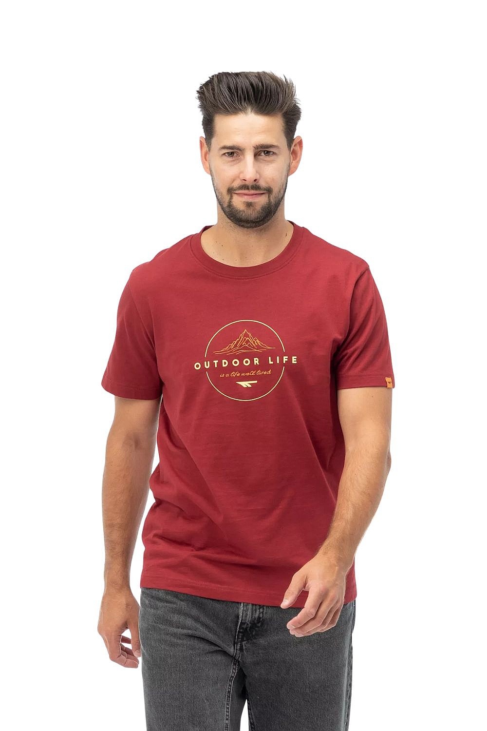 tričko Hi-Tec Hogan - Merlot