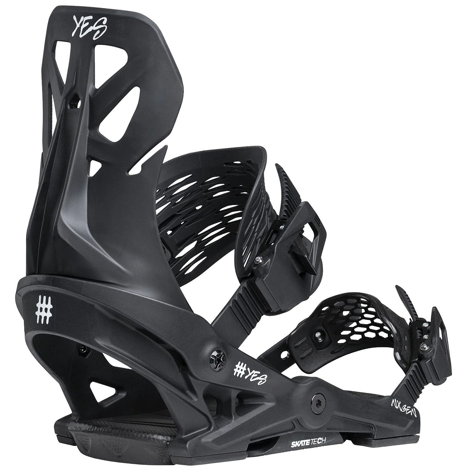 fixations de snowboard Yes Nx-Gen - Pitch Black - unisex junior