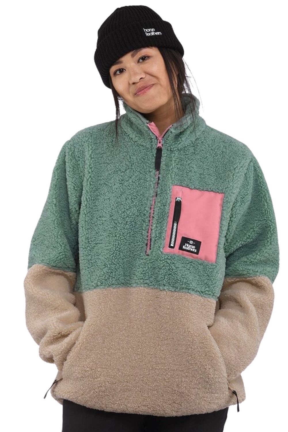 mikina Horsefeathers Elvira - Frosty Green