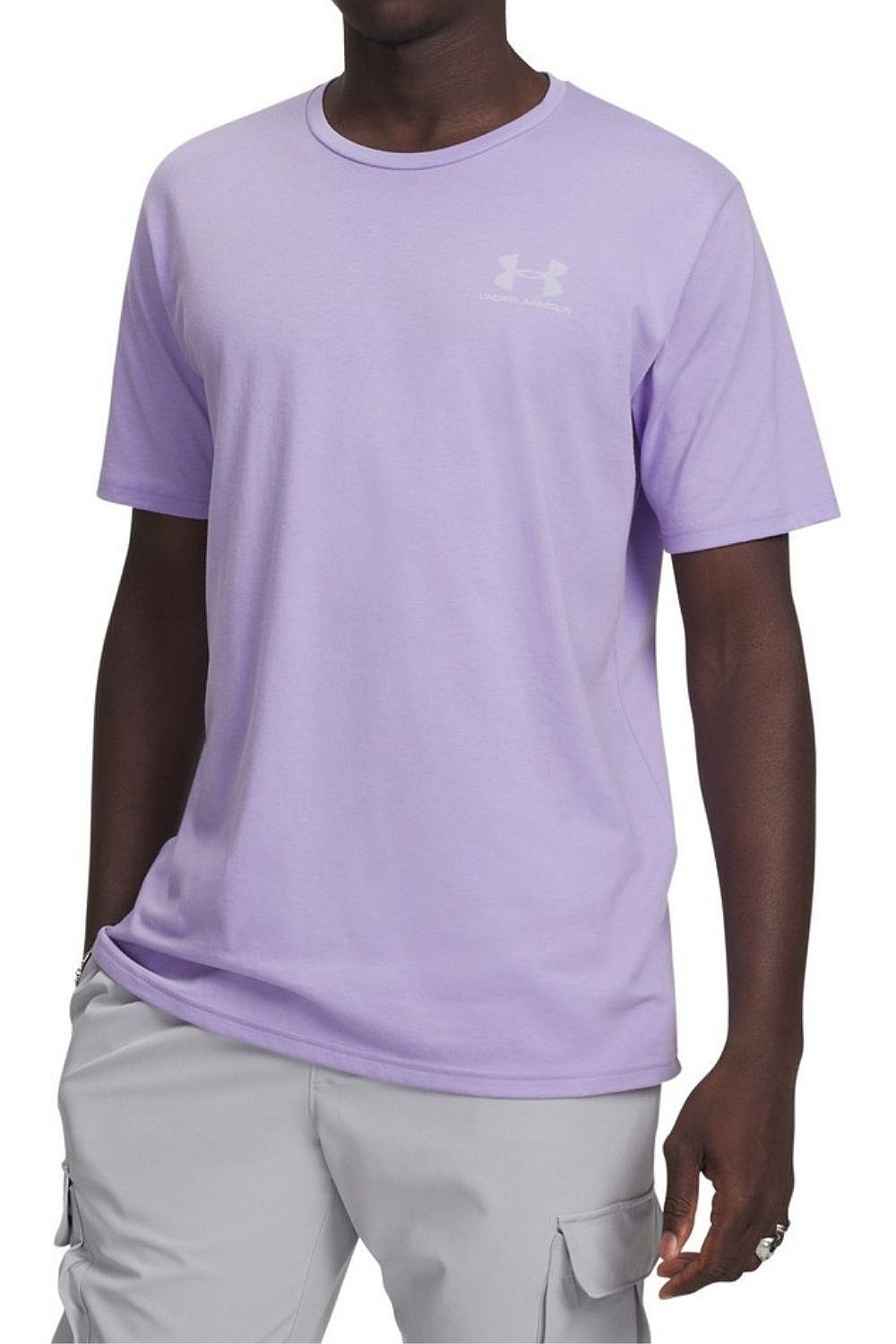 T-shirt Under Armour Sportstyle Left Chest - Purple/Transparent/Distant Gray - men´s