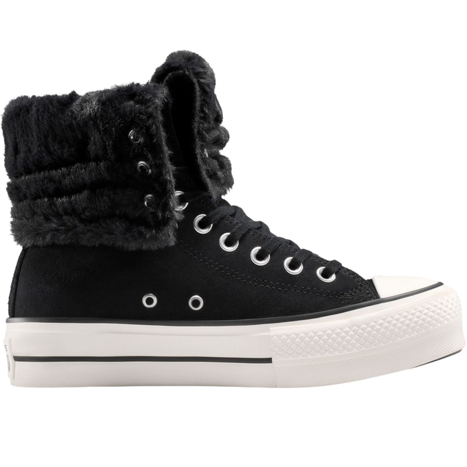 boty Converse Chuck Taylor All Star Fold Over Lift X-Hi - A15229/Black/Black/Egret