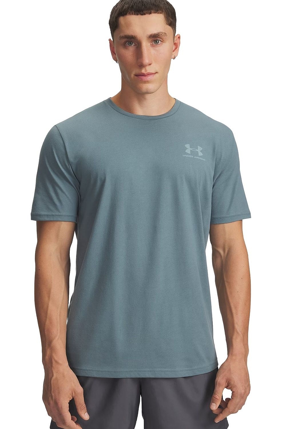 tričko Under Armour Sportstyle Left Chest - Jasper Blue/Serpentine
