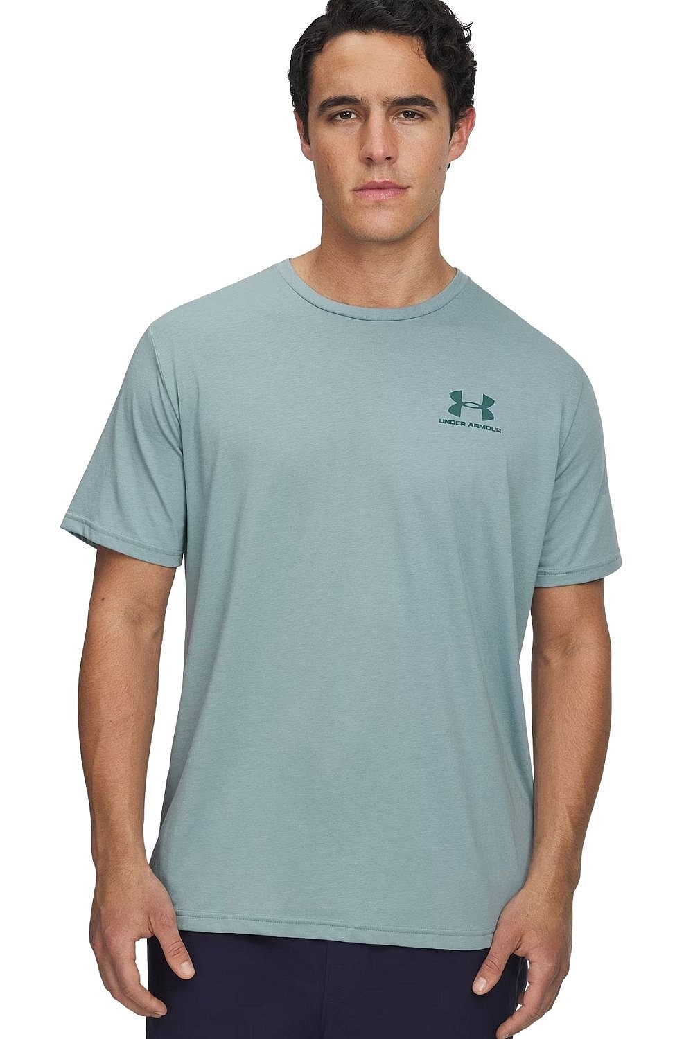 рубашка Under Armour Sportstyle Left Chest - Serpentine/Jasper Blue - men´s