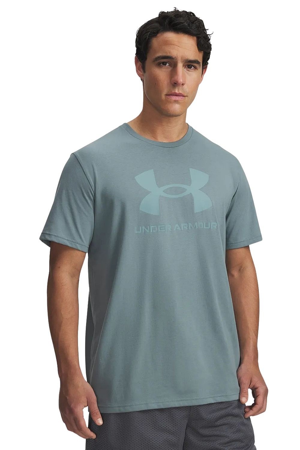 рубашка Under Armour Sportstyle Logo Update - Jasper Blue/Serpentine - men´s