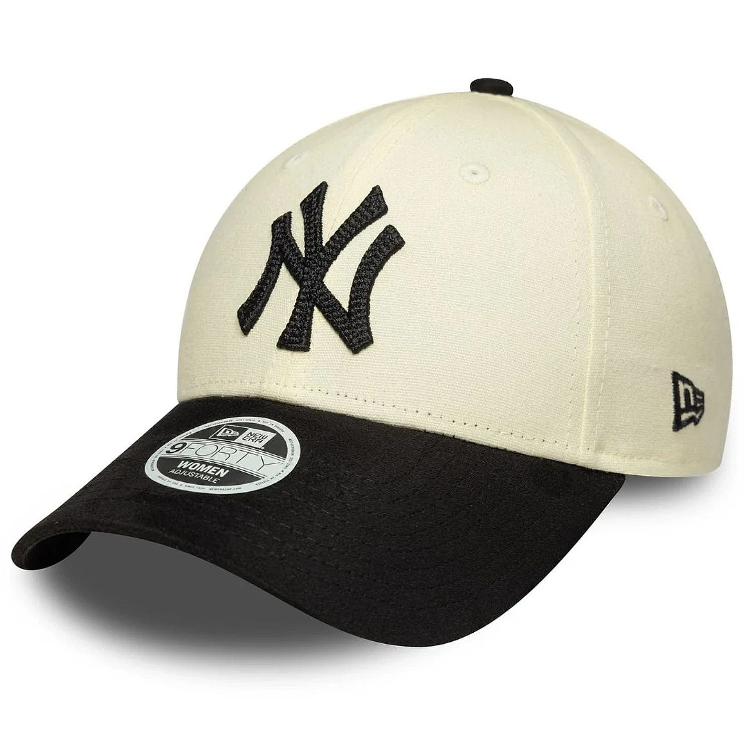 casquette New Era 9FO Faux Suede MLB New York Yankees - Light Cream/Black - women´s