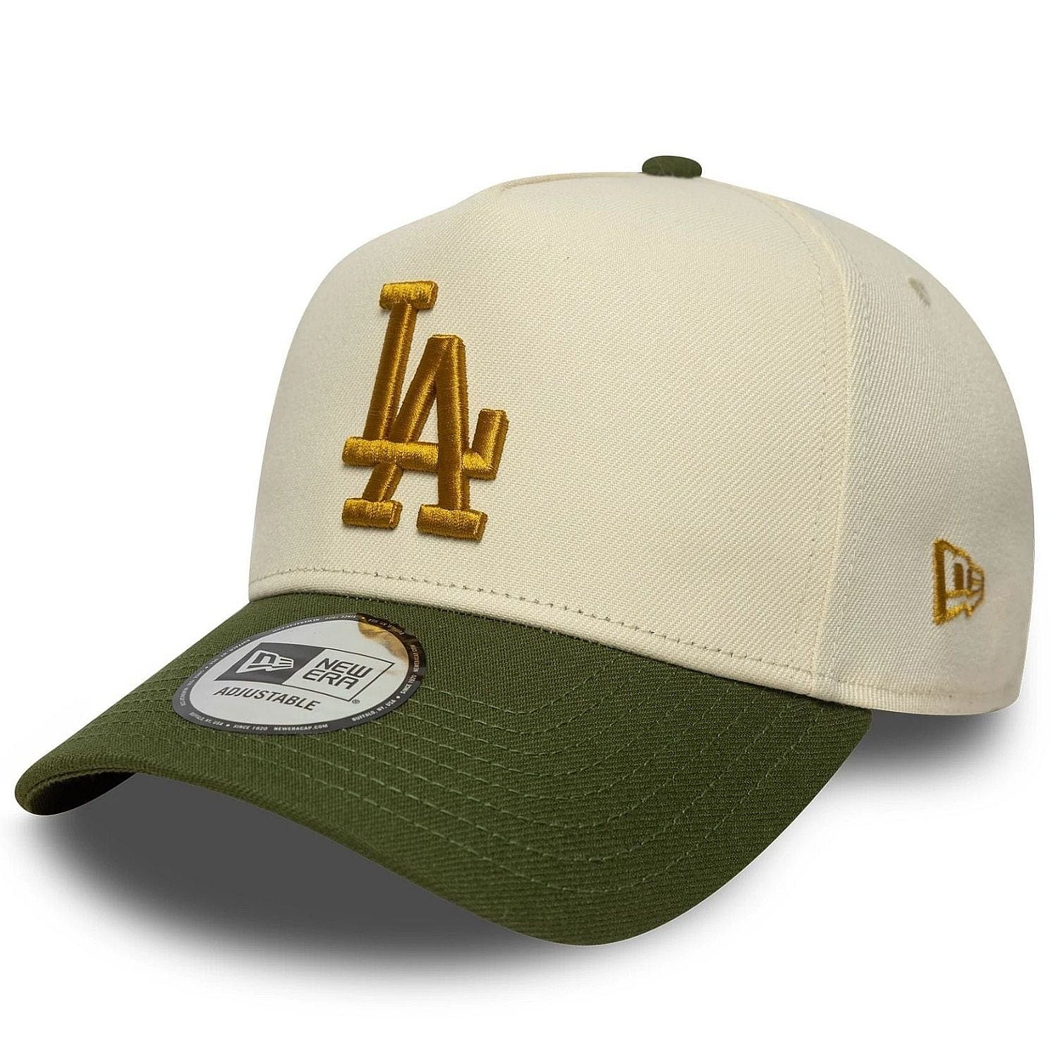casquette New Era 9FO AF World Series Patch MLB Los Angeles Dodgers - Light Cream/Rifle Green - men´s