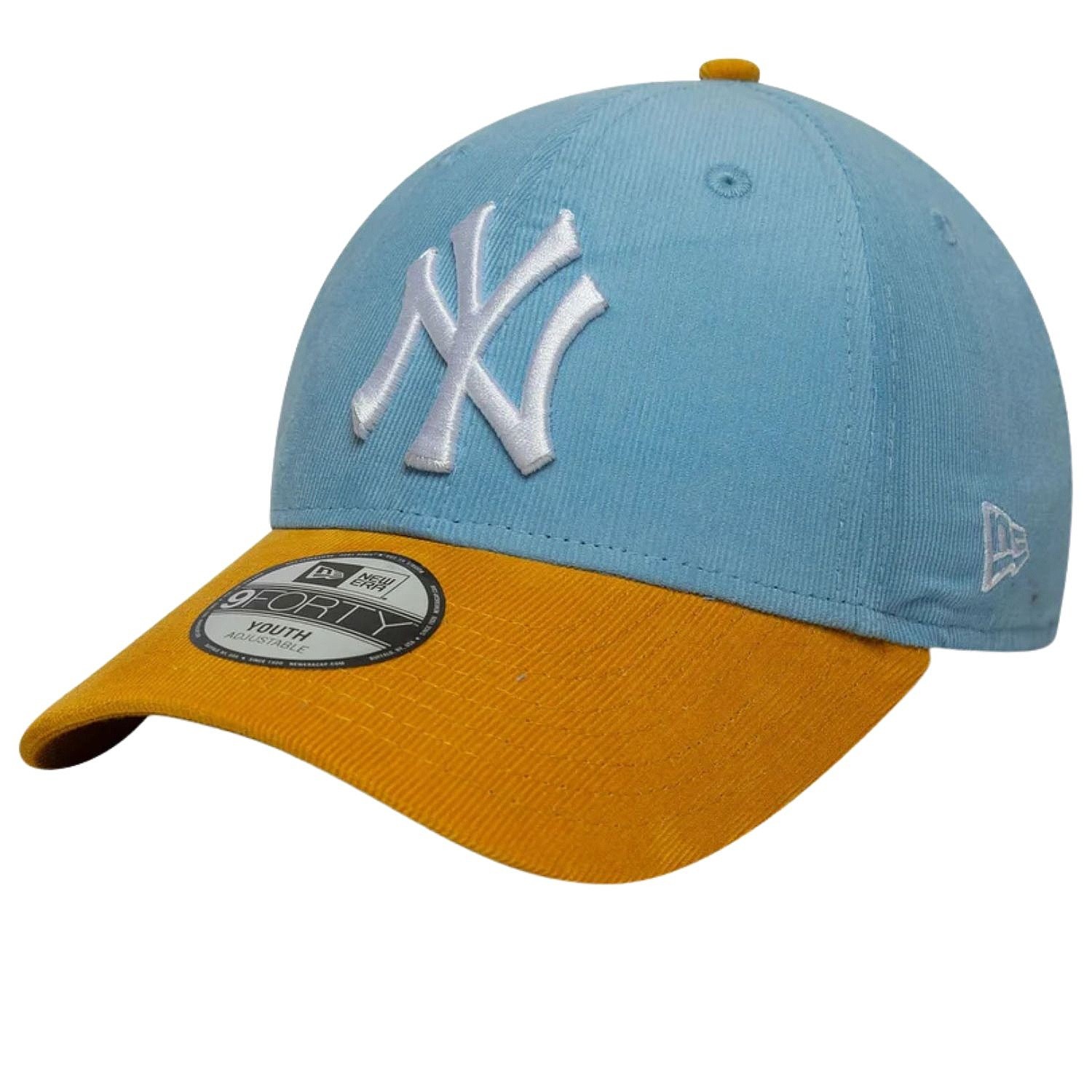 Kappe New Era 9FO Cord MLB New York Yankees Youth - Blue Foam/Trophy Yellow - unisex junior