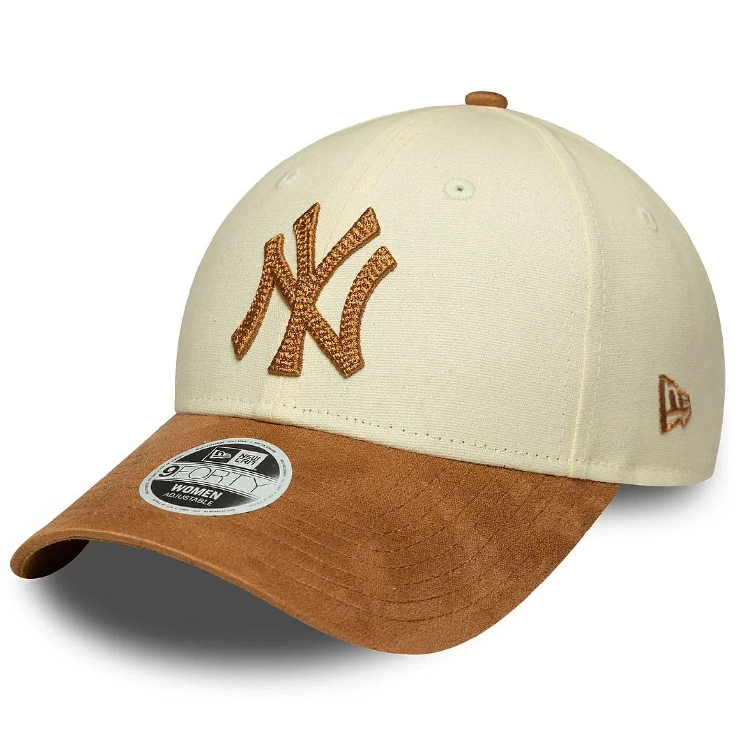 Kappe New Era 9FO Faux Suede MLB New York Yankees - Light Cream/Camel - women´s