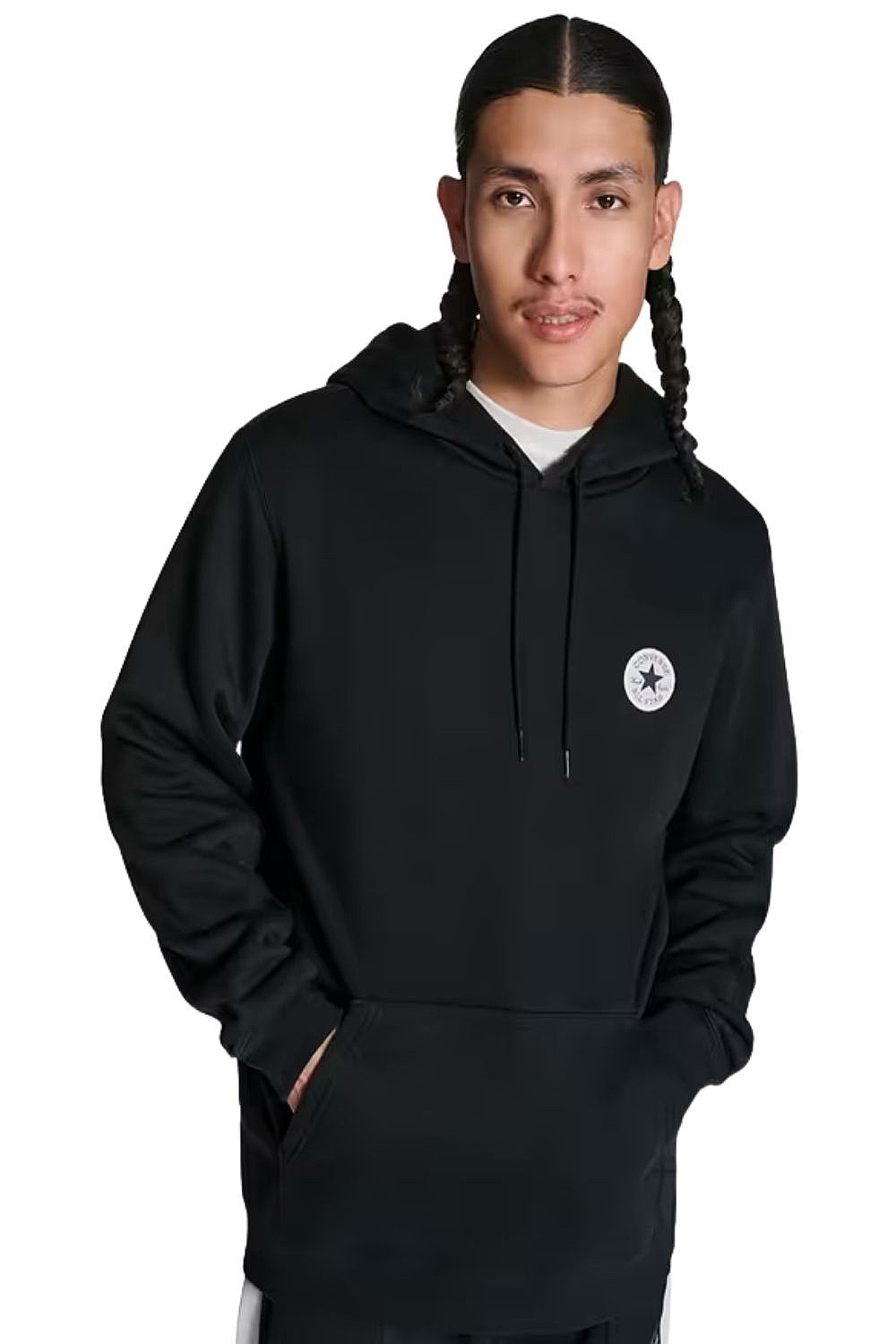 Sweatshirt Converse Standard Fit Core Chuck Patch Hoodie/CVM5K981 - BLK/Converse Black - men´s