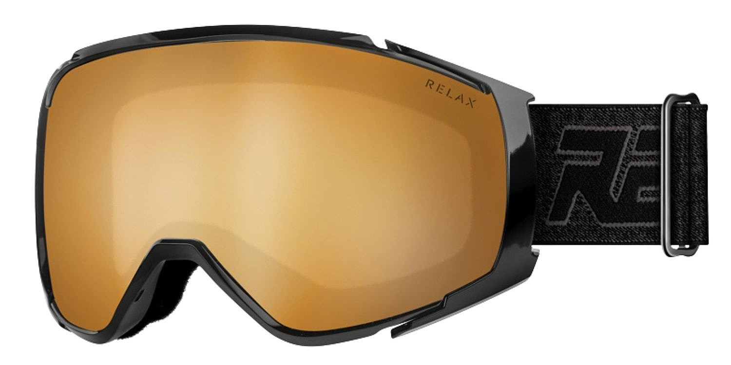 maschera da sci Relax Skyline - HTG69D/Shiny Black/Orange/White Sensor