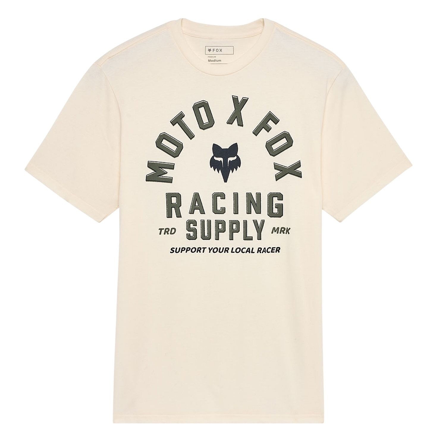 tričko Fox Local Racer Premium - Off White - men´s