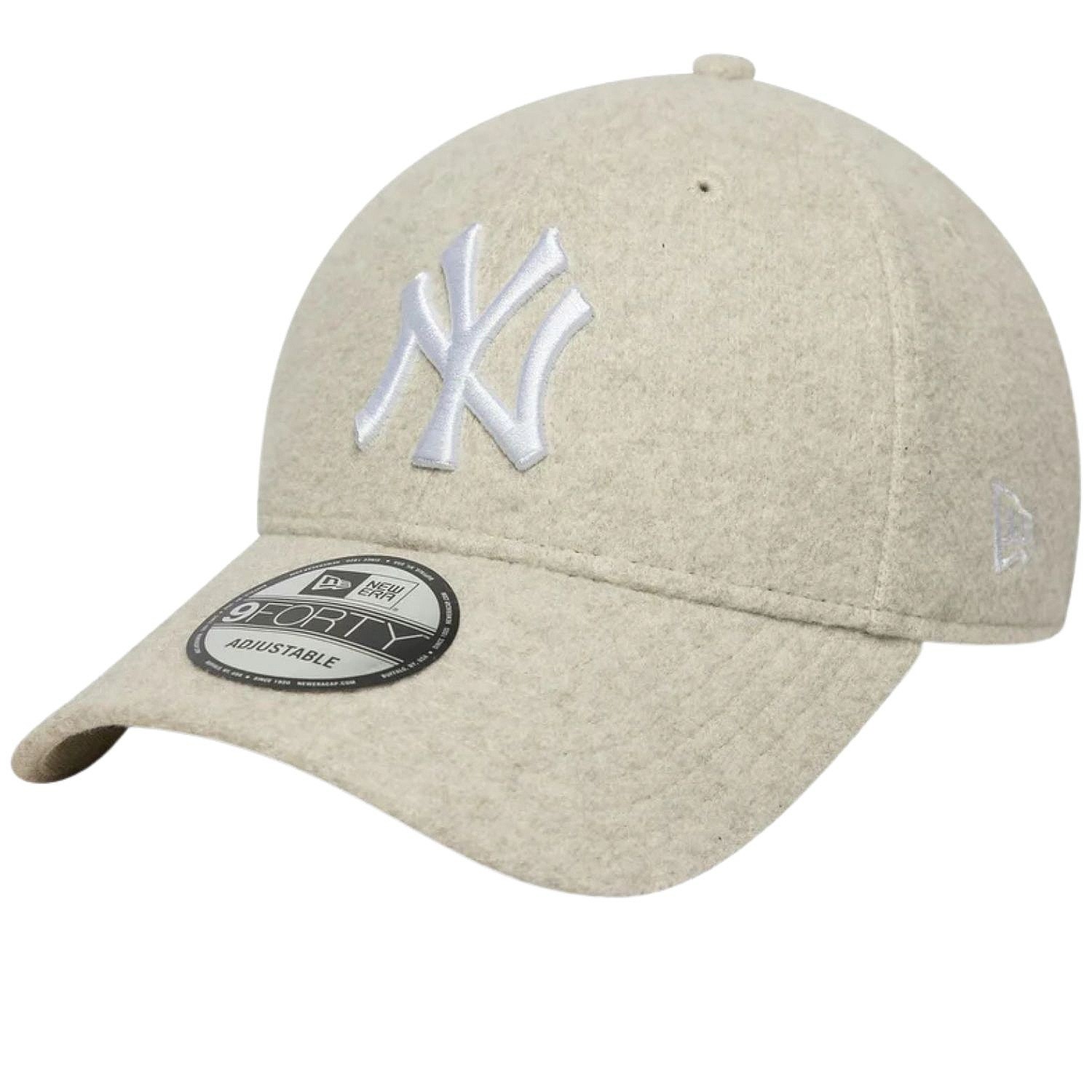 czapka z daszkiem New Era 9FO Melton Wool MLB New York Yankees - Stone/White