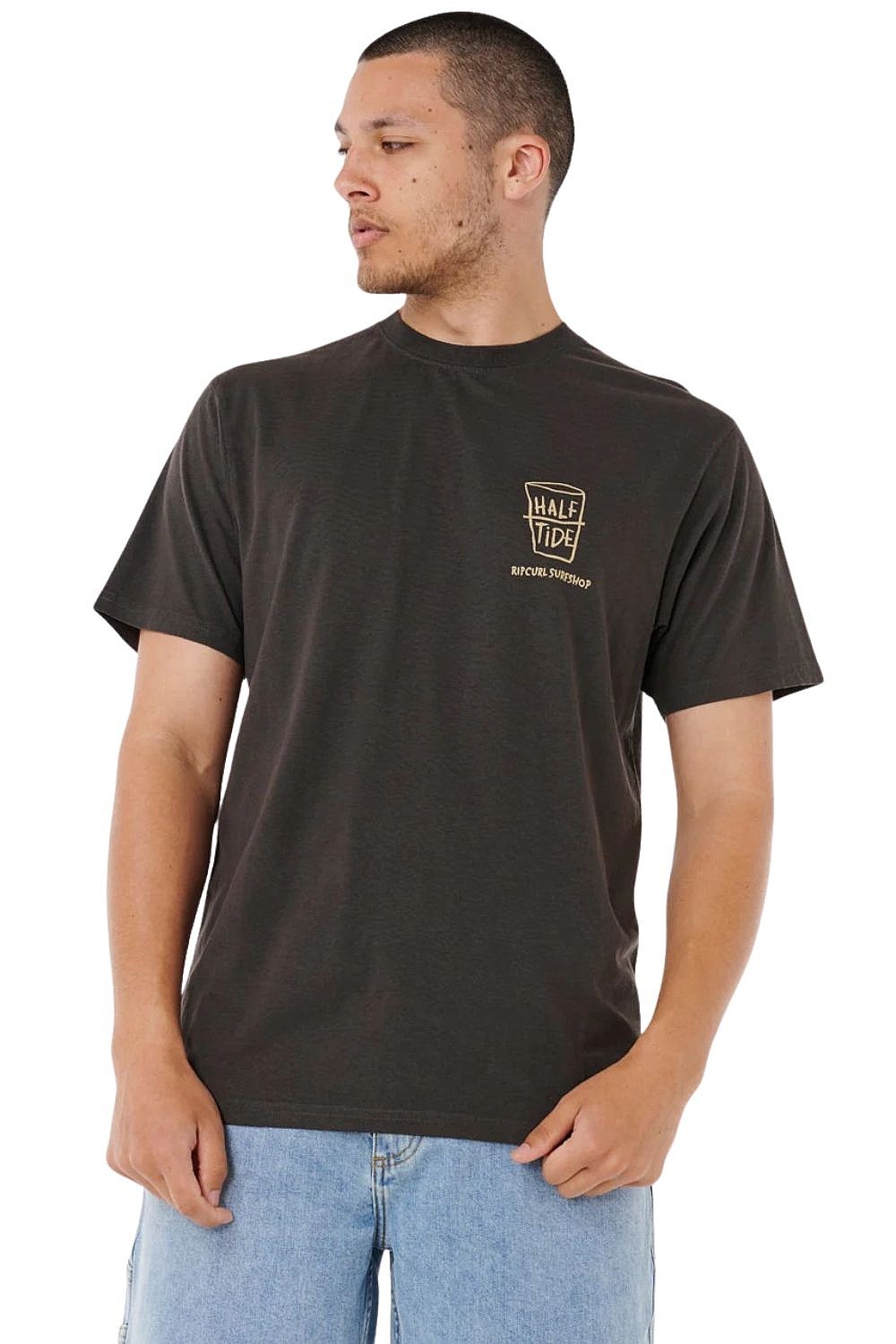 T-Shirt Rip Curl Shaper Address - Washed Black - men´s