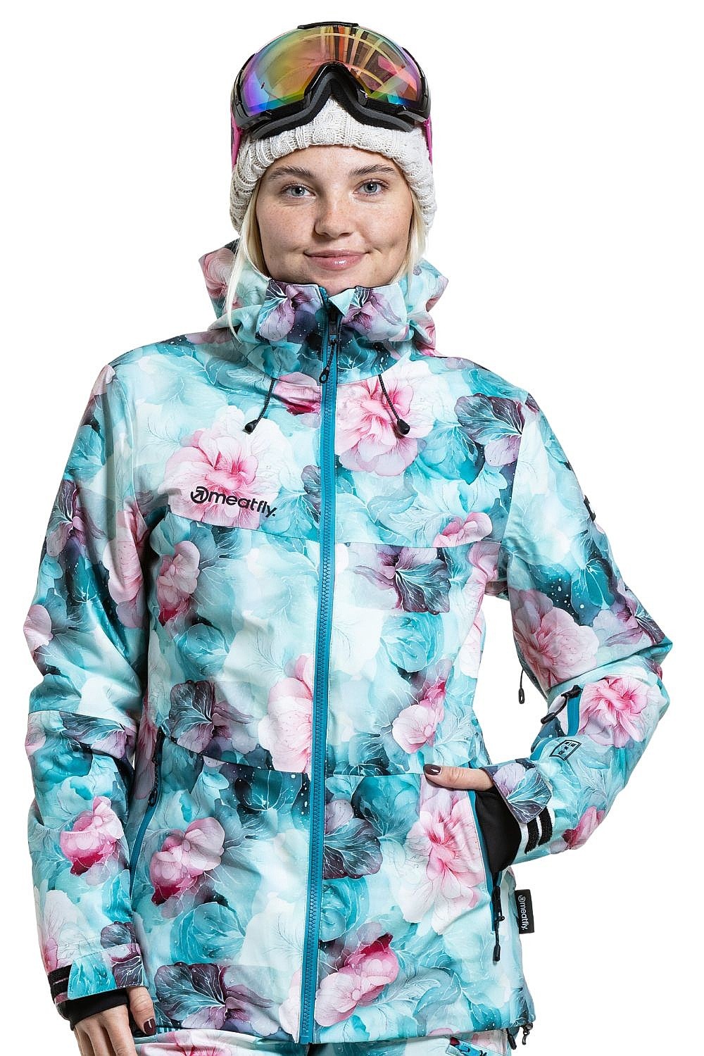 bunda Meatfly Kirsten - Pink Flowers - women´s