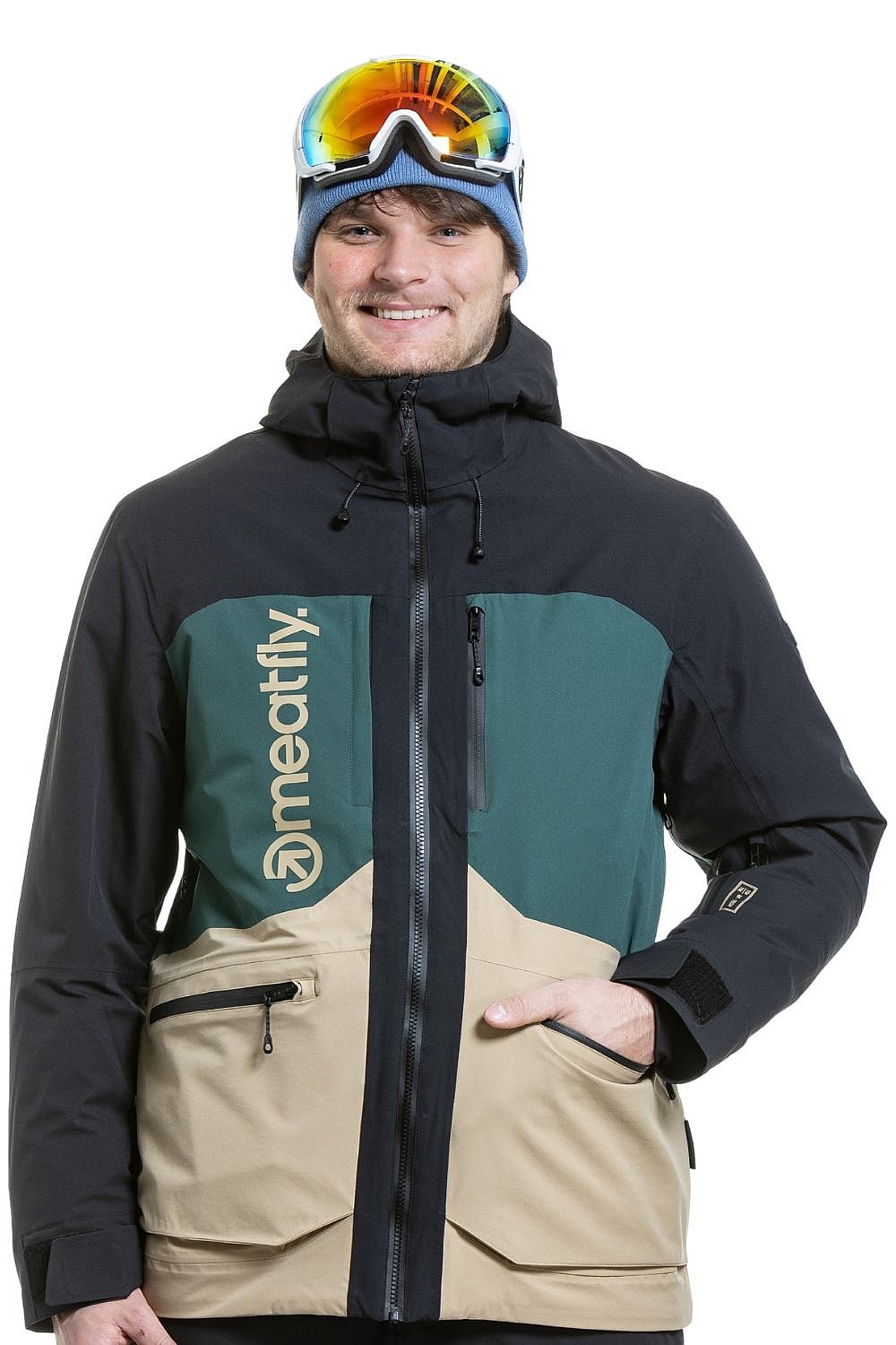 Jacke Meatfly Manifold - Black/Safari - men´s