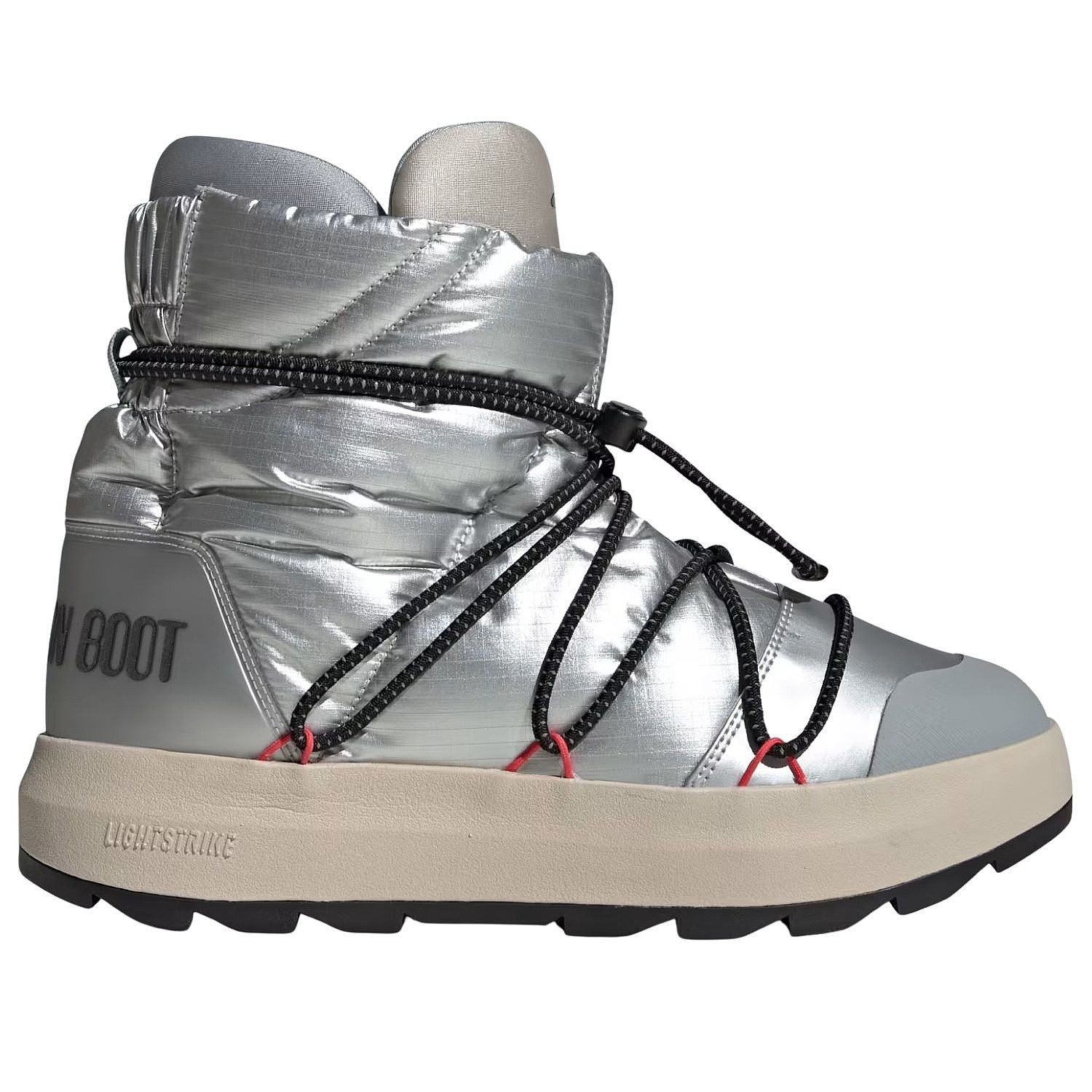 sko adidas Performance X Moon Boot Ace - Silver Metallic/Core Black/Lucid Red