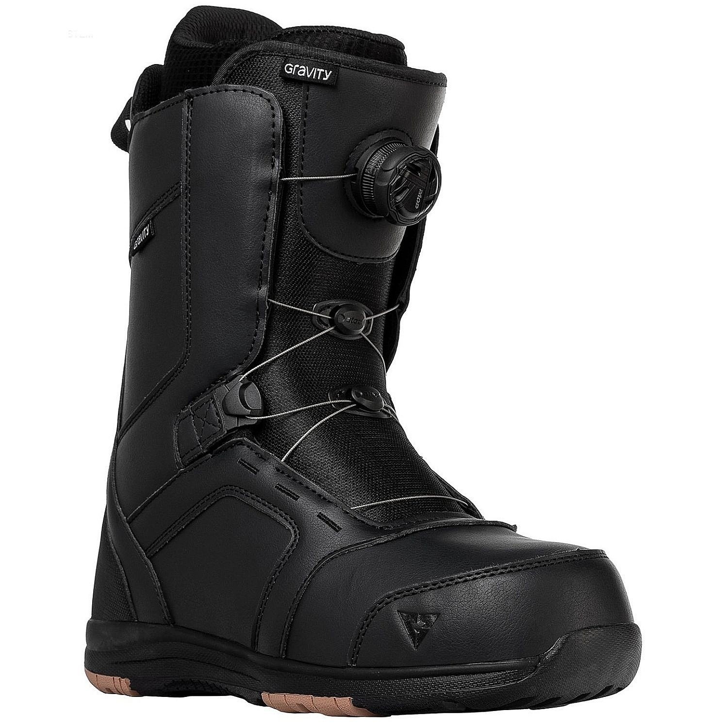 sko Gravity Recon Atop Boa - Black/Gum - men´s