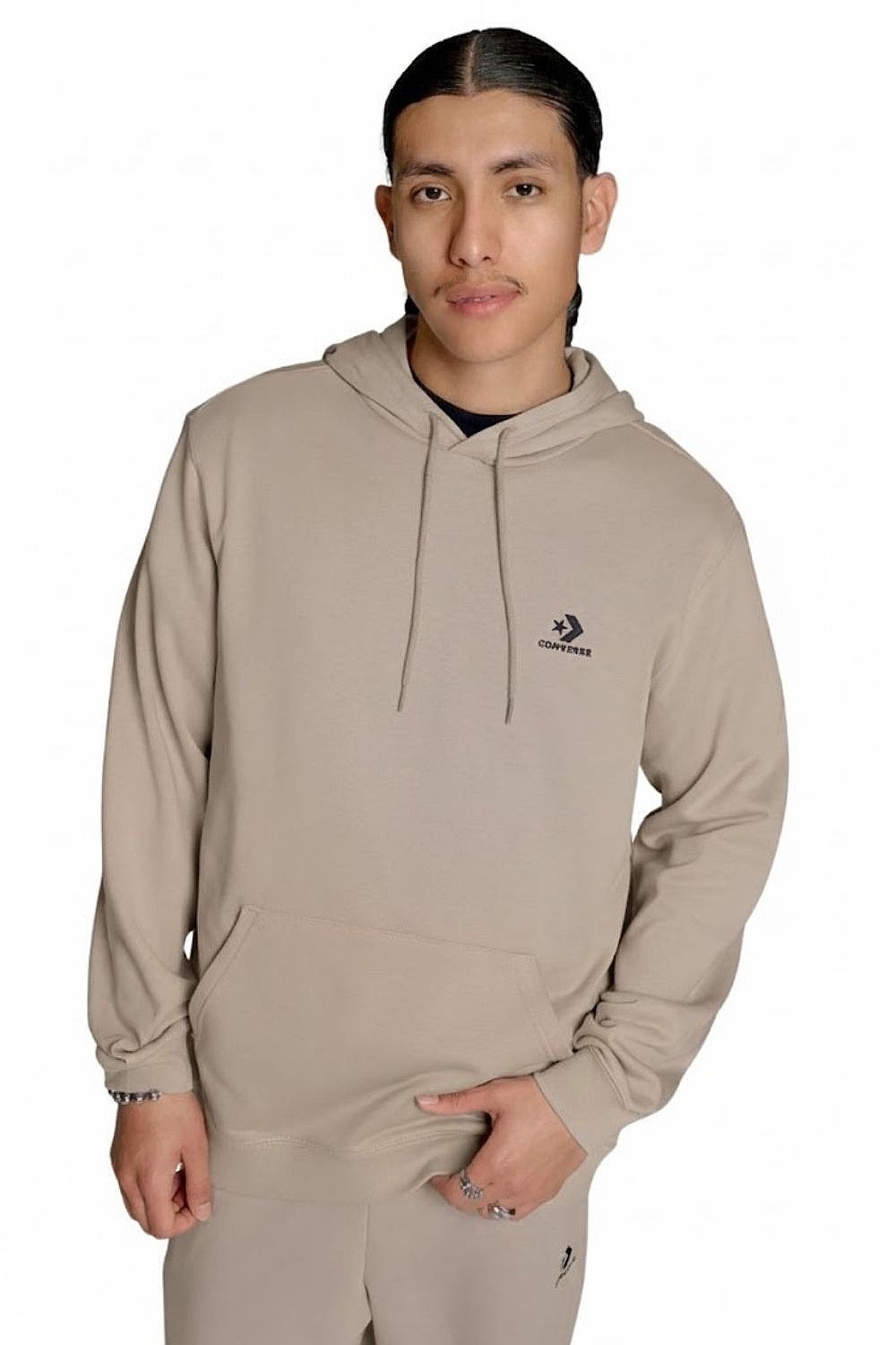 sweat-shirt Converse SF Left Chest Star Chevron Embroidered Hoodie/CVM5 - PYR/Papyrus - men´s