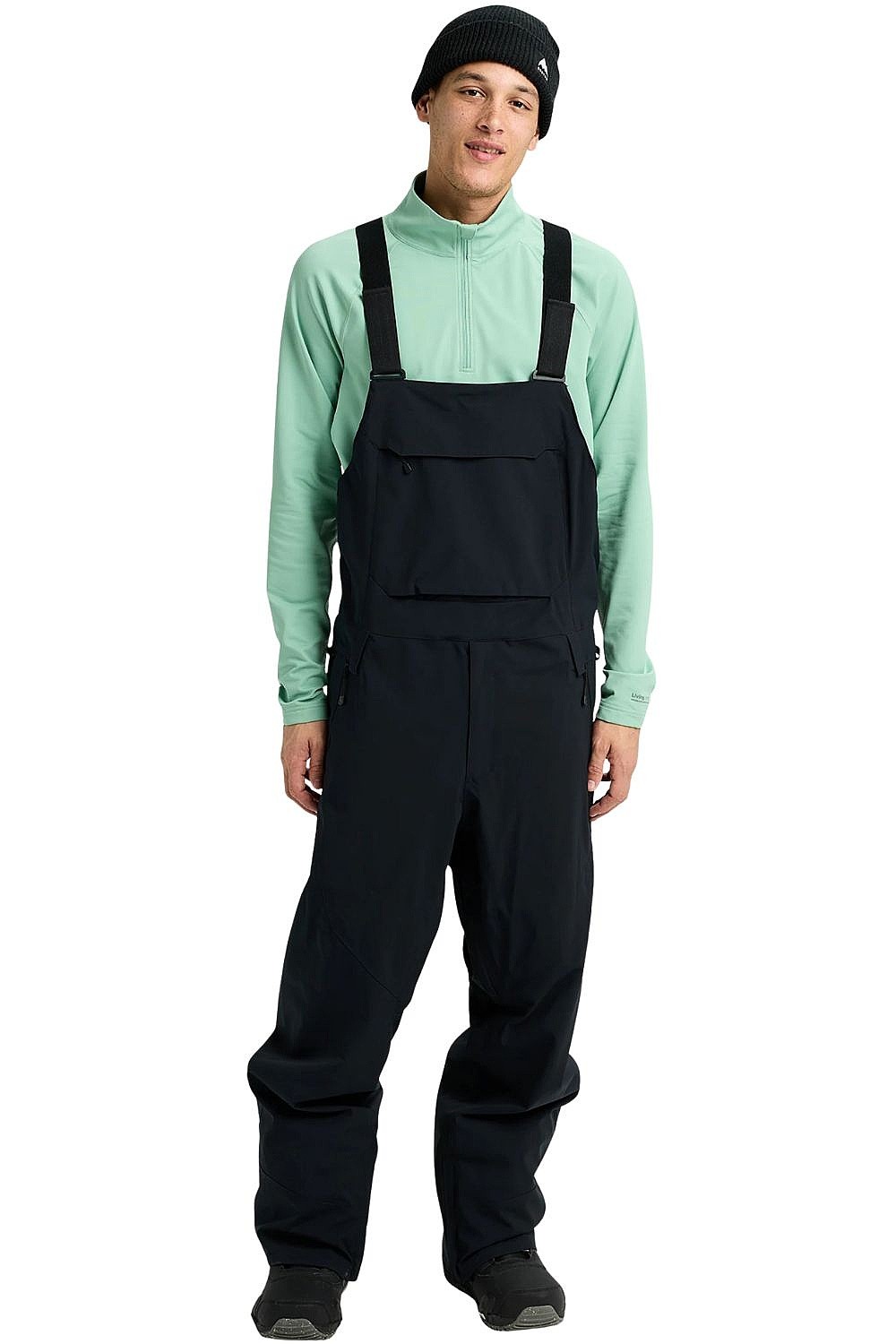 nohavice Burton Reserve Bib 2L Stretch - True Black - men´s