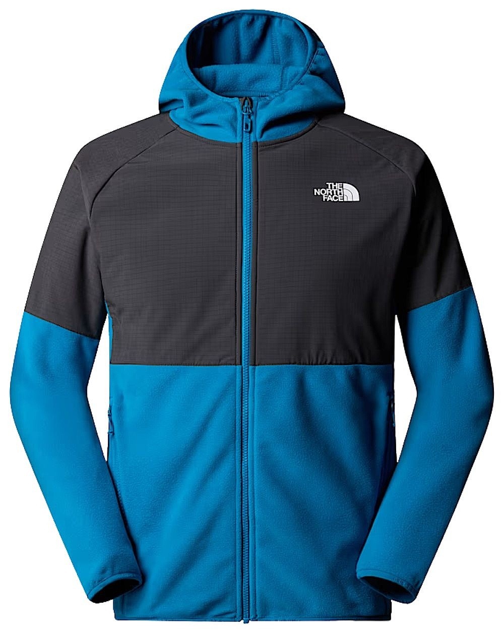 mikina The North Face Glacier Heavyweight Hoodie Zip - Dusk Blue/Asphalt Grey - men´s