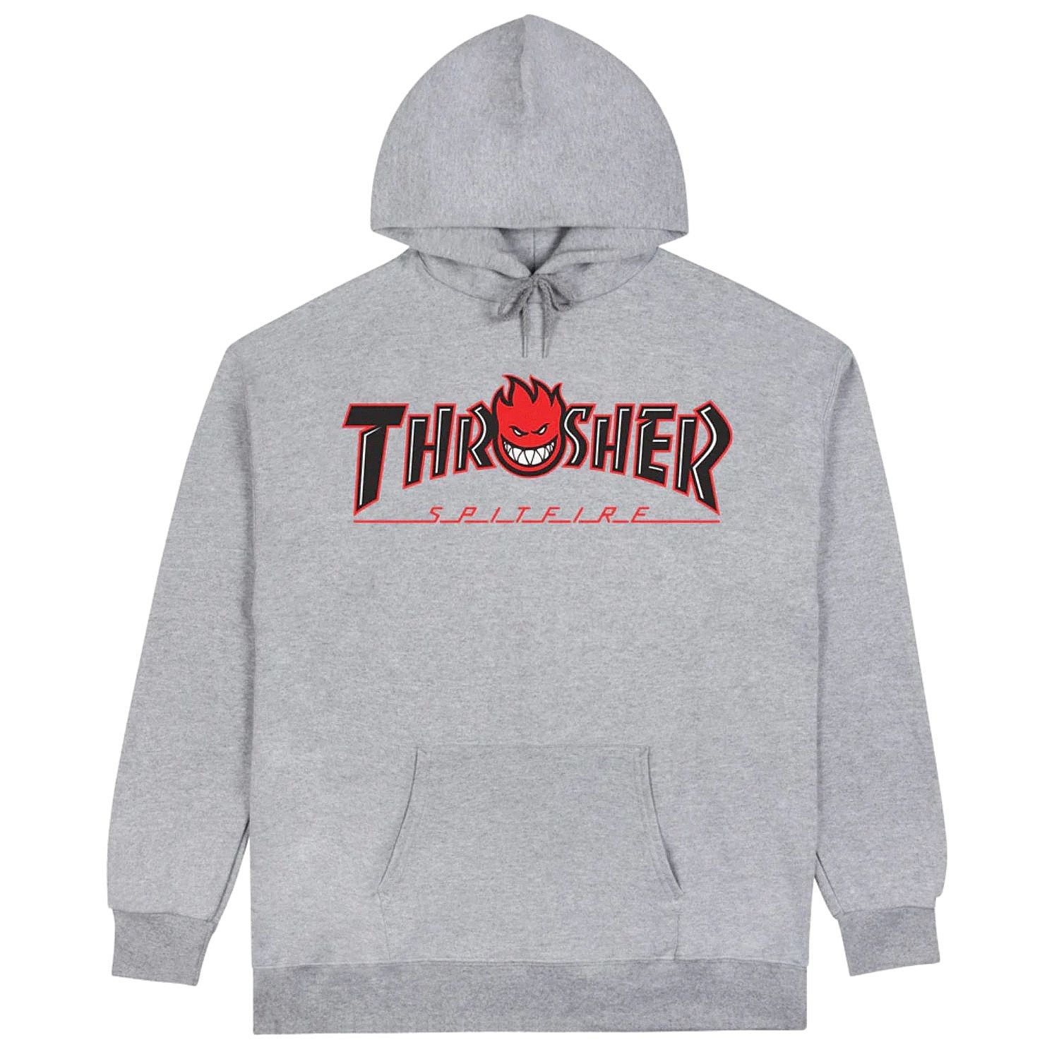 bluza Thrasher Thrasher X Spitfire Big Head Outline Hoodie - Ash Grey