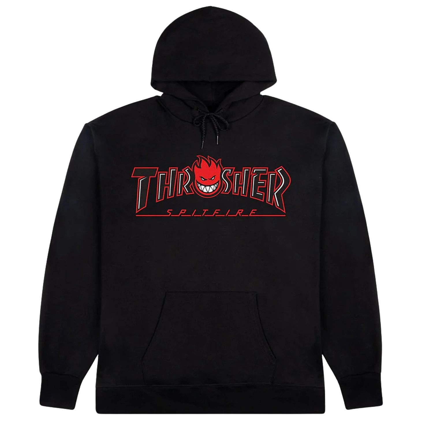 mikina Thrasher Thrasher X Spitfire Big Head Outline Hoodie - Black