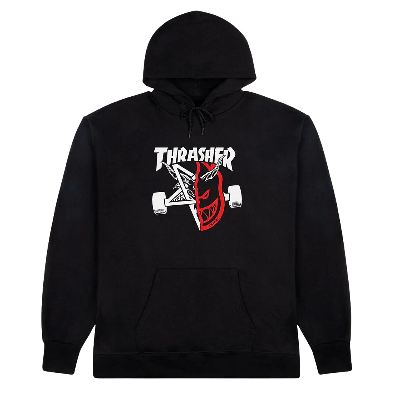 кофта Thrasher Thrasher X Spitfire Thrash & Burn Hoodie - Black - men´s