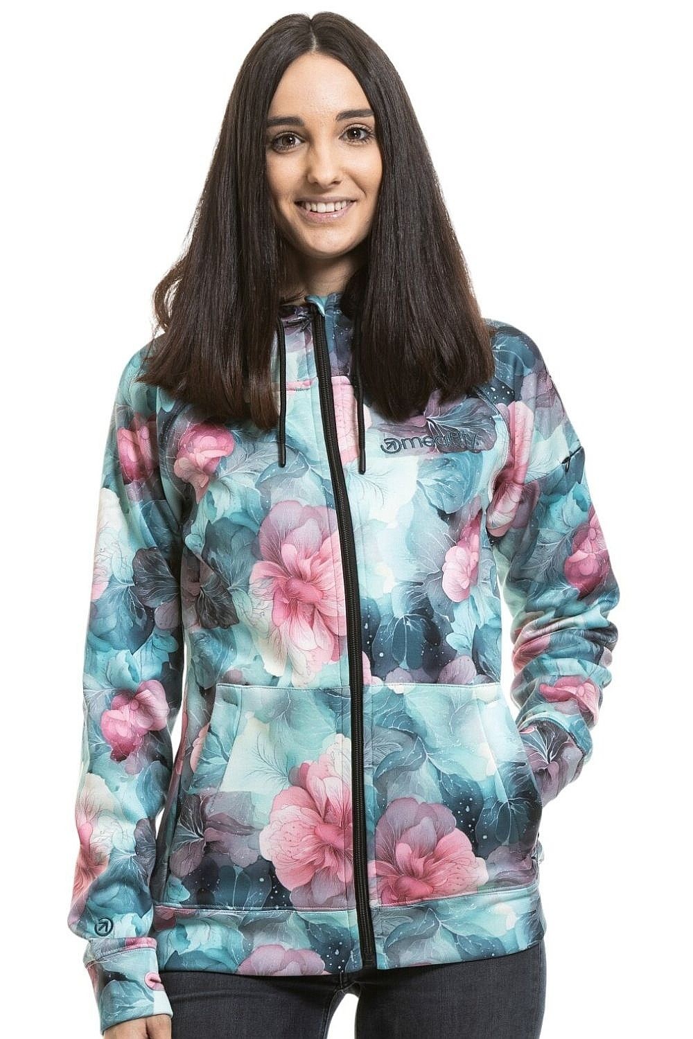 mikina Meatfly Alisha Zip - Flowers
