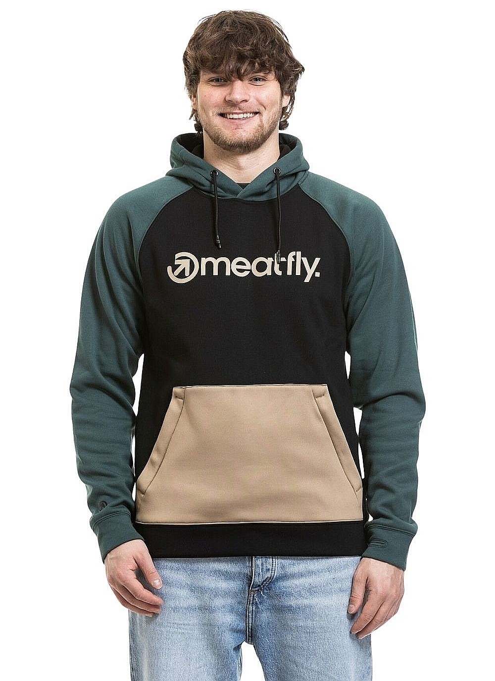Sweatshirt Meatfly Gravel - Black Safari - men´s