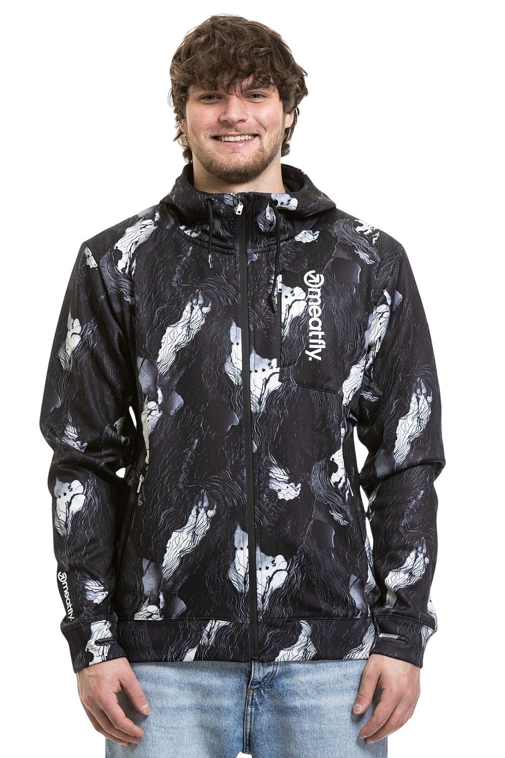 sweat-shirt Meatfly Lightyear Zip - Deep Lake - men´s