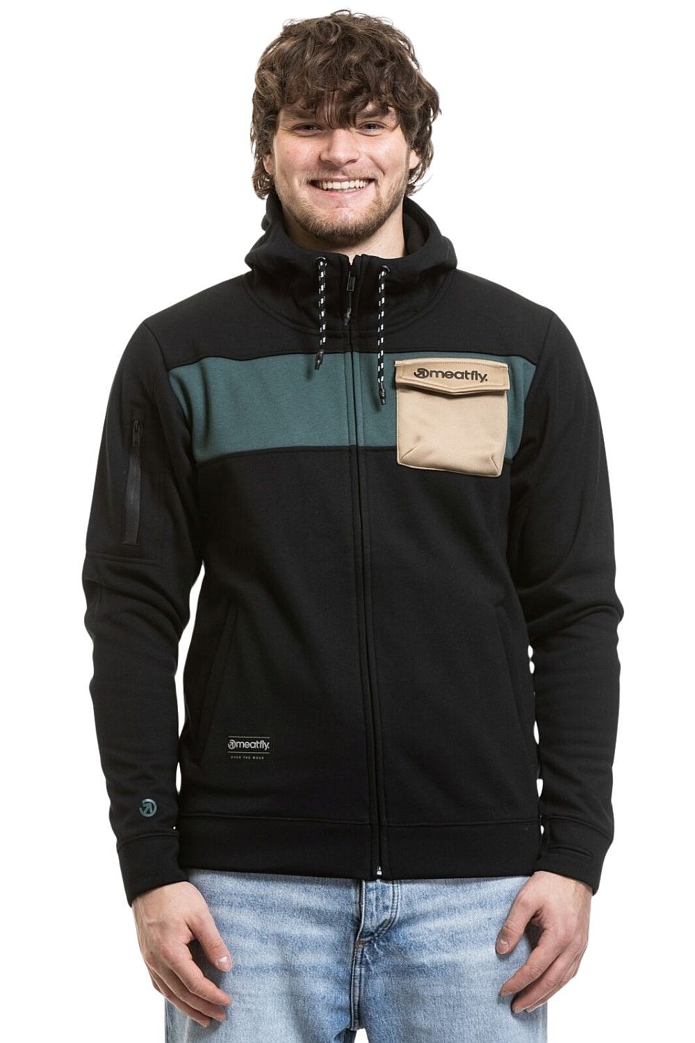 sweat-shirt Meatfly Josh Zip - Safari - men´s