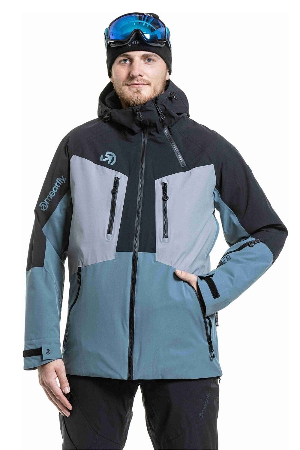 bunda Meatfly Cronos - Black/Blue Sea - men´s