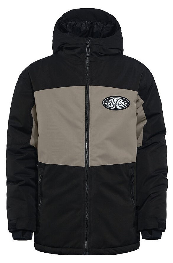 jacket Horsefeathers Juno - Black/Taupe - unisex junior