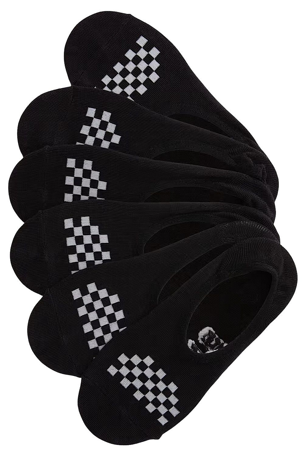 ponožky Vans Classic Canoodle 6 Pack - Checkerboard Black/White
