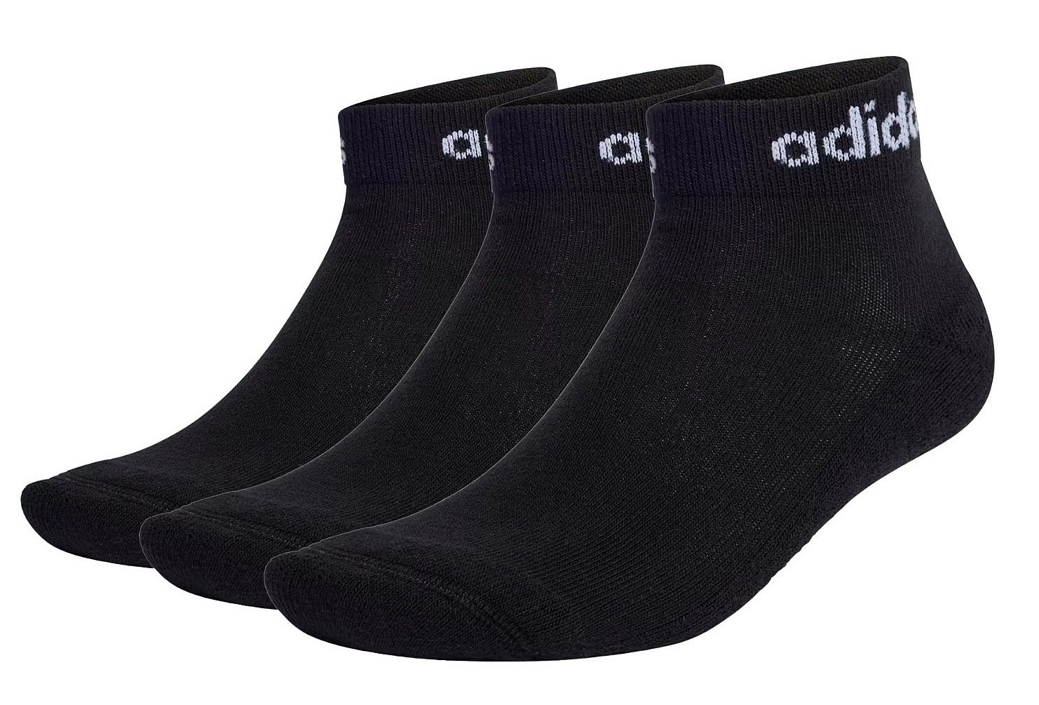 șosete adidas Performance Think Linear Ankle 3 Pack - Black/White