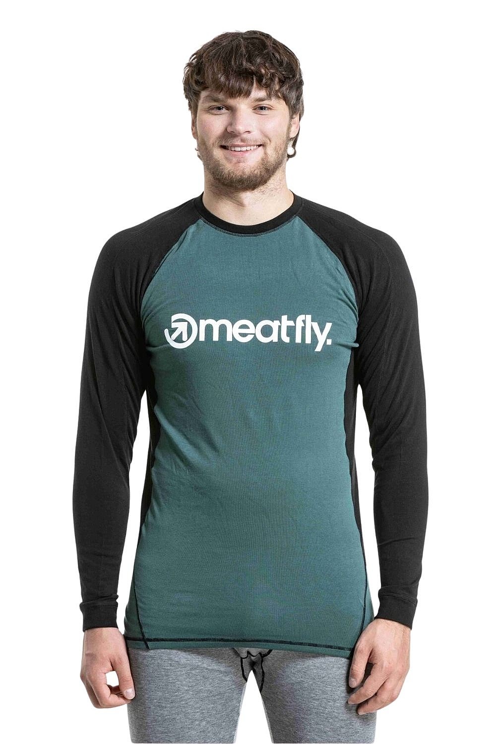 T-shirt Meatfly Carl Termo LS - Black/Botanical - men´s