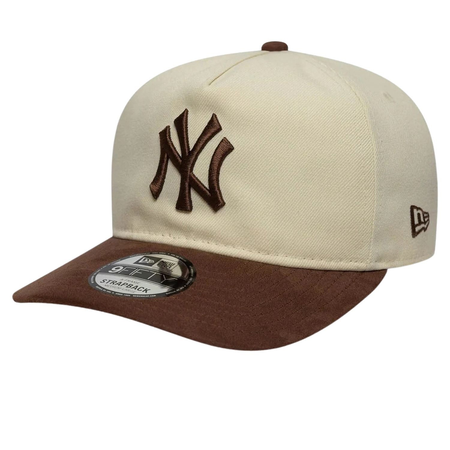Kappe New Era 9FI AF Suede Visor MLB Los Angeles Dodgers - Light Cream/Brown - men´s
