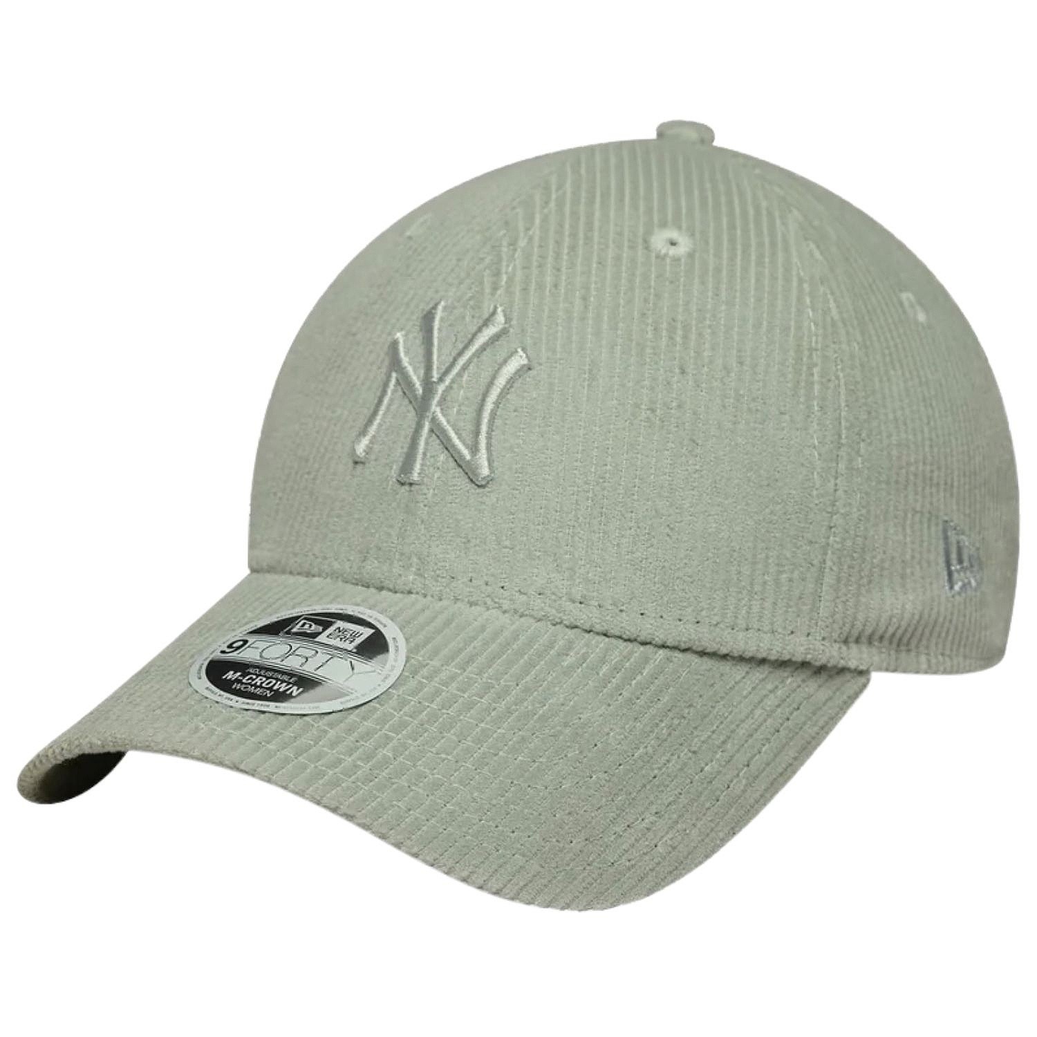 Kappe New Era 9FO M-Crown Pastel Cord MLB New York Yankees - Everest Green - women´s
