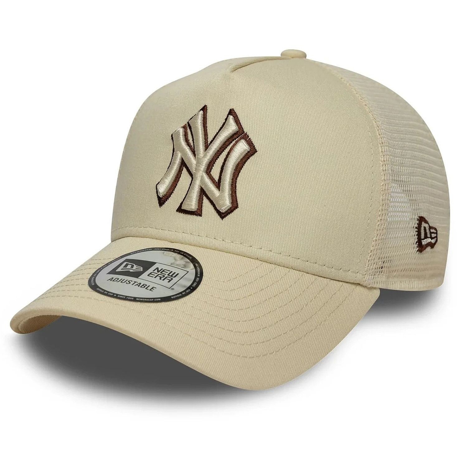 Kappe New Era 9FO AF Outline Trucker MLB New York Yankees - Light Cream/Brown - men´s