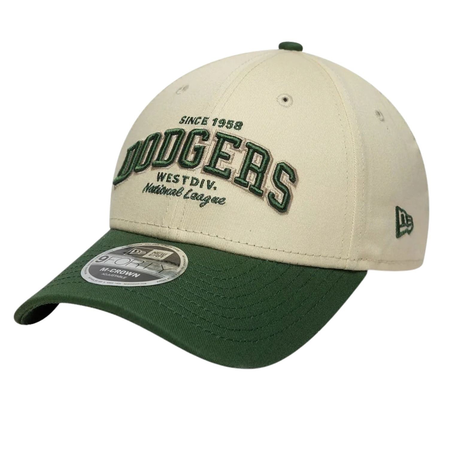 Kappe New Era 9FO M-Crown Wordmark MLB Los Angeles Dodgers - Light Cream/Cilantro Green - men´s