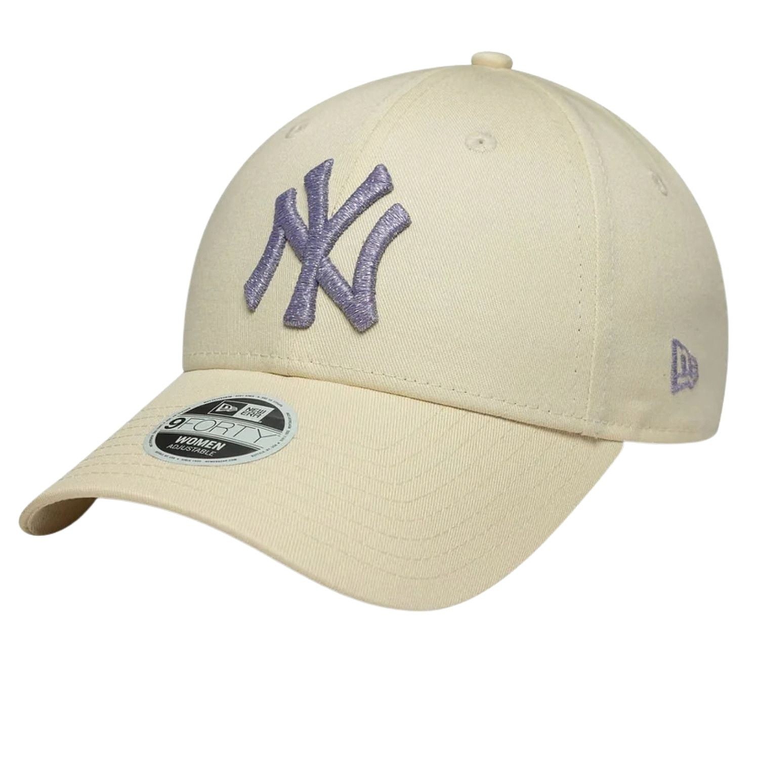czapka z daszkiem New Era 9FO Metallic Logo MLB New York Yankees - Light Cream/Lavender