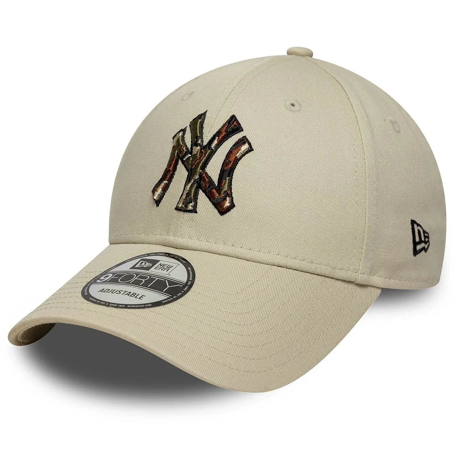 kšiltovka New Era 9FO Outline Camo MLB New York Yankees - Stone