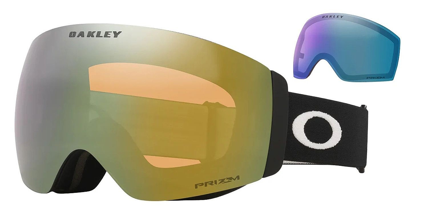 горнолыжные очки  Oakley Flight Deck PRO M - Matte Black/Prizm Sage Gold & Prizm Iced